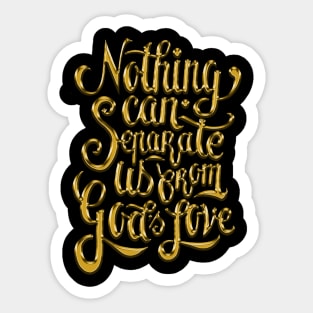 Romans 8:39 - Gold Sticker